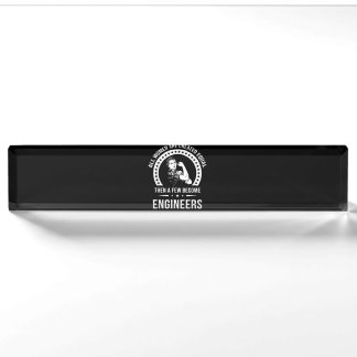 すべてのおもしろい女性のためのエンジニアは平等に作成される デスクネームプレート