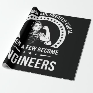 すべてのおもしろい女性のためのエンジニアは平等に作成される ラッピングペーパー