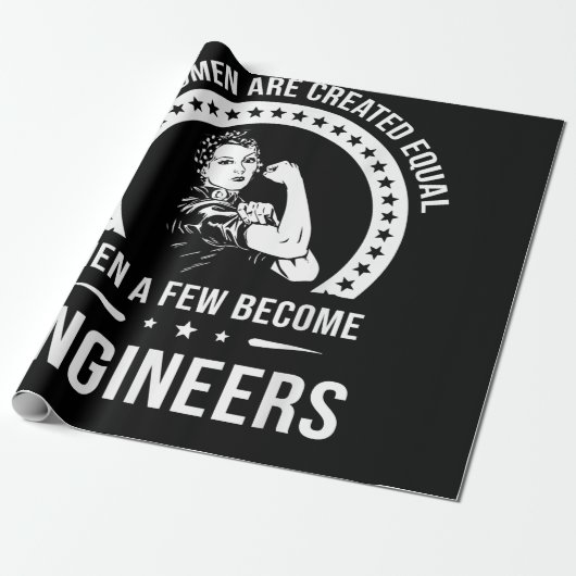 すべてのおもしろい女性のためのエンジニアは平等に作成される ラッピングペーパー (アンロールド)