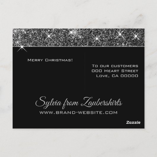 すべてのお客様にクリスマスのご挨拶を! ポストカード (裏面)