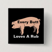 すべてのお尻はラブボタンを愛している 缶バッジ (正面)