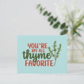 すべてのお気に入りのタイムかわいいパおもしろいンバレンタインデー ポストカード (スタンド正面)