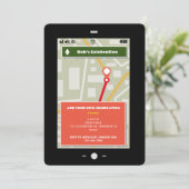 すべてのお祝いのPadスクリーンマップテーマ 招待状 (スタンド正面)