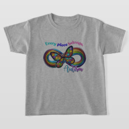 すべてのかけらが輝く - 自閉症バタフライTシャツ Tシャツ