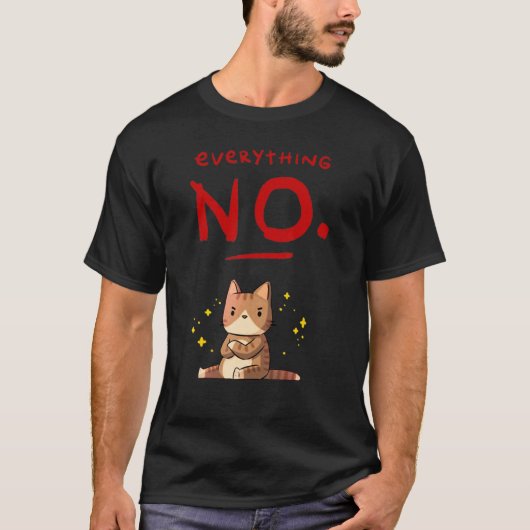 すべてのかわいい猫の怒った動物No Tシャツ (正面)