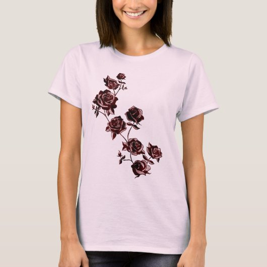すべてのかわいらしバラ Tシャツ (正面)