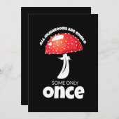 すべてのきのこは食べられるが一度だけ 招待状 (正面/裏面)