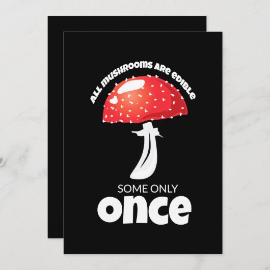 すべてのきのこは食べられるが一度だけ 招待状 (正面/裏面)