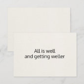 すべてのことがうまくいく ブラック＆ホワイト 基本的なアファメーションカード 招待状 (正面/裏面)