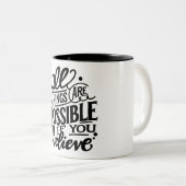 すべてのことが可能であり、自己動機 ツートーンマグカップ (正面右)