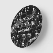 すべてのことが可能なキリスト教の聖書聖句 ラウンド壁時計 (傾斜)