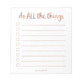 すべてのことを行う| フェイクバラ金ゴールドのLook To Doリスト ノートパッド (正面)