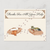 すべてのご助力に感謝!猫と箱、ありがとうございます ポストカード (正面)