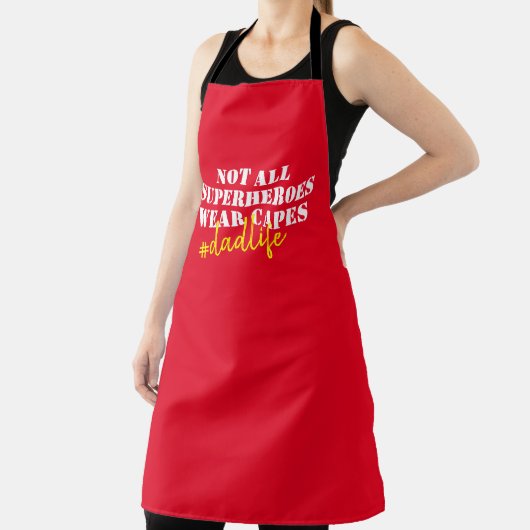 すべてのすごいヘロス衣服ケープレッドパパライフ引用文 エプロン (インサイチュ)
