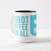 すべてのためのロボットコーヒー ツートーンマグカップ (正面左)