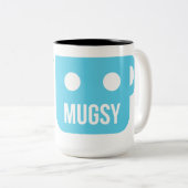 すべてのためのロボットコーヒー ツートーンマグカップ (正面右)