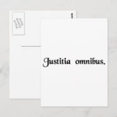 すべてのための正義。 ポストカード (正面/裏面)
