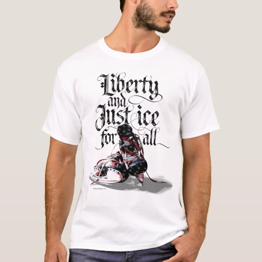 すべてのための氷(ホッケー) Tシャツ (正面)