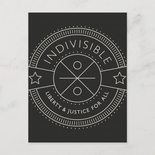 、すべてのための自由そして正義と分割不可能 ポストカード (正面)