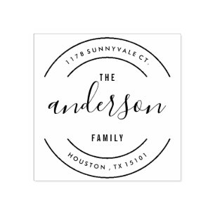 すべてののまわりにファミリ差出人住所スタンプ ラバースタンプ