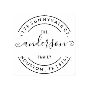 すべてののまわりにファミリ差出人住所スタンプ ラバースタンプ