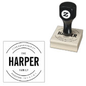 すべてののまわりにファミリ差出人住所スタンプ ラバースタンプ (押印)