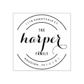 すべてののまわりにファミリ差出人住所スタンプ ラバースタンプ (インプリント)