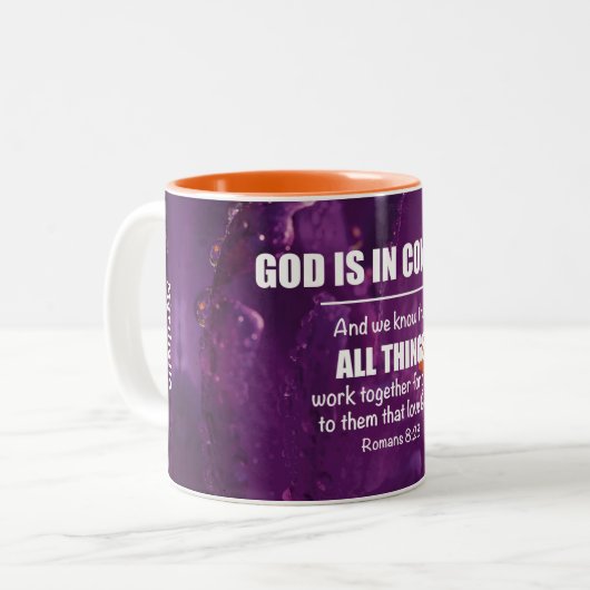 すべてのものが一緒に動作する8時28パーソナライズされた分 ツートーンマグカップ (正面左)