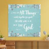 すべてのものが一緒に動作する – Rom 8:28 キャンバスプリント (インサイチュ (リビング))