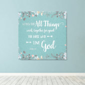 すべてのものが一緒に動作する – Rom 8:28 キャンバスプリント (インサイチュ (ウッドフロア))