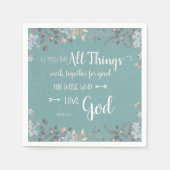 すべてのものが一緒に動作する – Rom 8:28 スタンダードカクテルナプキン (正面)