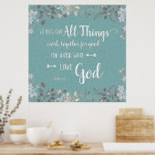 すべてのものが一緒に動作する – Rom 8:28 ポスター (キッチン)