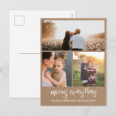 すべてのものが幸せ 手書き | クラフト紙 フォト シーズンポストカード (正面/裏面)