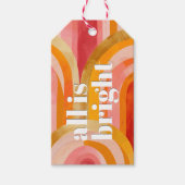 すべてのものが明るくて奇想天外なアーチのクリスマス ギフトタグ (正面)