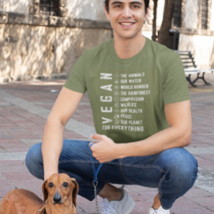 すべてのものにヴィーガン ベースの食事、 Tシャツ