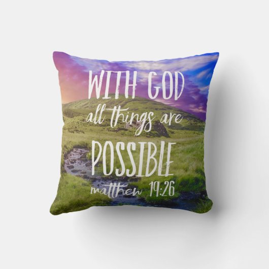 すべてのものは聖書の一節のキリスト教徒であり得る クッション (裏面)