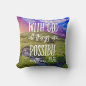 すべてのものは聖書の一節のキリスト教徒であり得る クッション (正面)