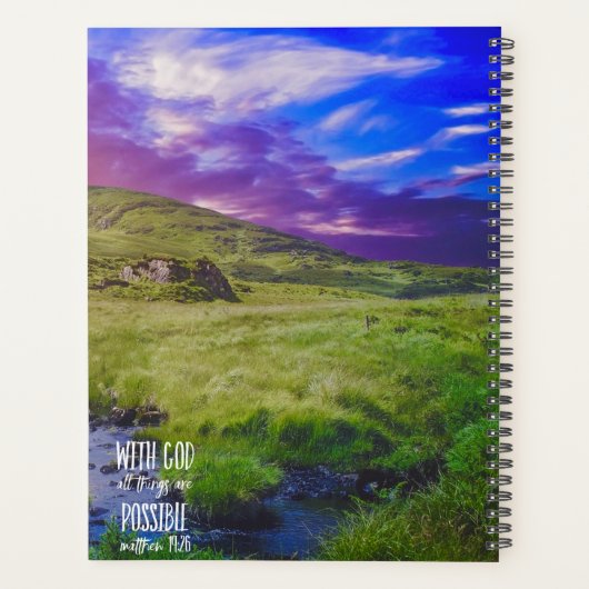 すべてのものは聖書の一節のキリスト教徒であり得る プランナー手帳 (裏面)