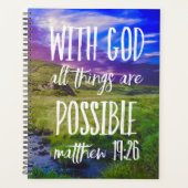 すべてのものは聖書の一節のキリスト教徒であり得る プランナー手帳 (正面)