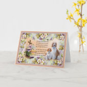 すべてのものは輝く 美しい 犬のグリーティングカード カード (黄色い花)