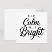 すべてのものは静かであり、すべてのものは明るいクリスマス シーズンカード (正面/裏面)