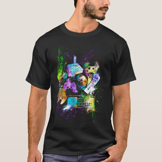 すべてのものを制御するビデオゲームコントローラー Tシャツ (正面)