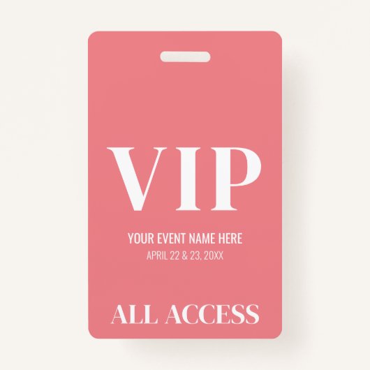 すべてのアクガーリーセスピシンプルンクVIPイベント バッジ (裏面)