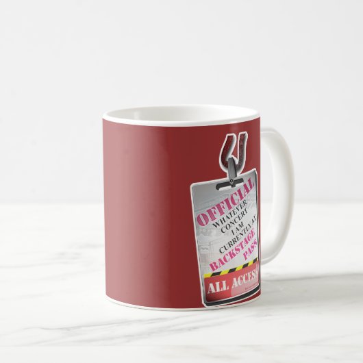 すべてのアクセスの舞台裏のパス コーヒーマグカップ (正面右)