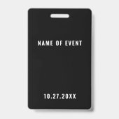 すべてのアクセスイベントパスバッジ バッジ (Back)