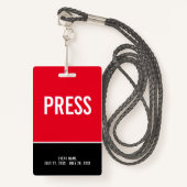 すべてのアクセスパスの赤い黒のIDバッジを押す バッジ (正面ランヤード)