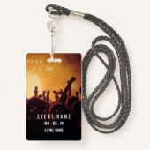 すべてのアクセス名フォトカスタムコンサート バッジ (裏面ランヤード)