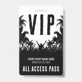 すべてのアクセス白黒イベントVIP バッジ (正面)