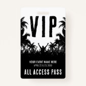 すべてのアクセス白黒イベントVIP バッジ (正面)