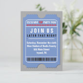 すべてのアクセスVIPパスバーバルミツワーパーティーカード 招待状 (スタンド正面)